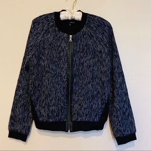 Elie Tahari for Design Nation Tweed Bomber Jacket